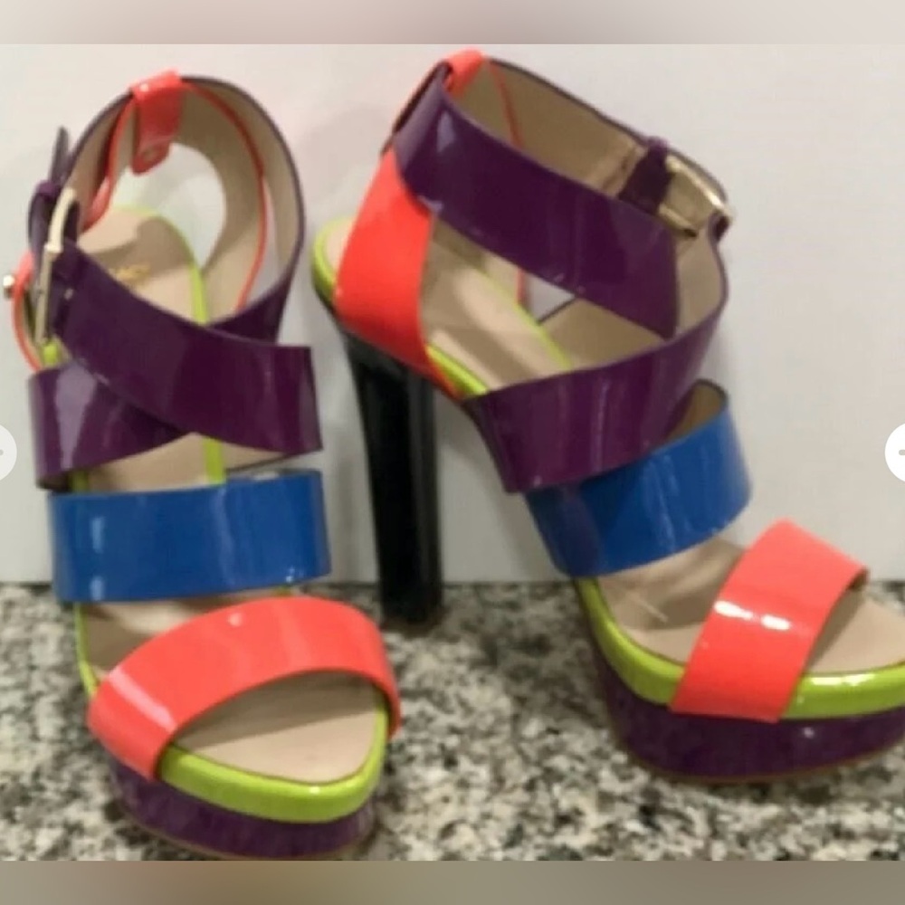 Versace Jeans couture Multicolor Strappy Heels